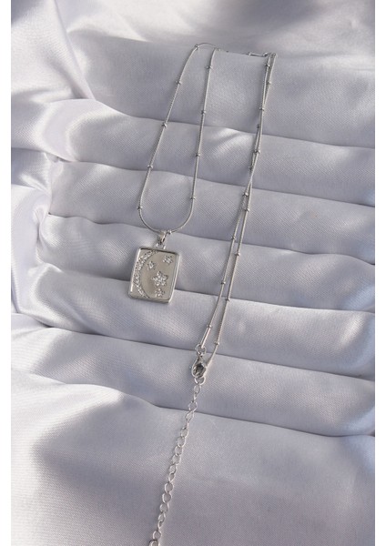 316L Çelik Zincir Gümüş Renk Zirkon Taşlı Ay Yıldız Figürlü Tarot Kolye fiyatları