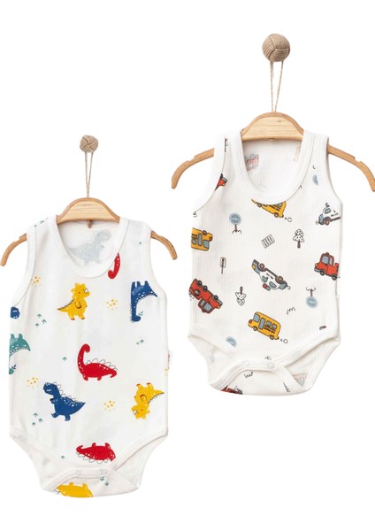 Erkek Bebek&çocuk Askılı Çıtçıtlı Badi 2’li Set – %100 Pamuk, Esnek ve Rahat