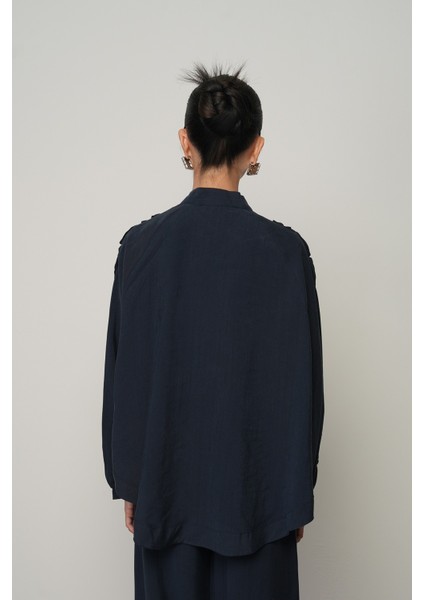 Kadın Şerit Gül ve Taş Detaylı Düz Oversize Kimono indirimleri