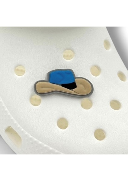 Terlik Süsü ve Aksesuarı , Çanta Süsü – Jibbitz 3D Kovboy Şapkası Figür Aksesuar