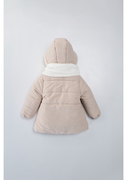 Su ve Rüzgar Geçiemez Kapüşonlu Şişme Peluş Kışlık Kız Çocuk Mont 2-6 Yaş 50328 fiyatları