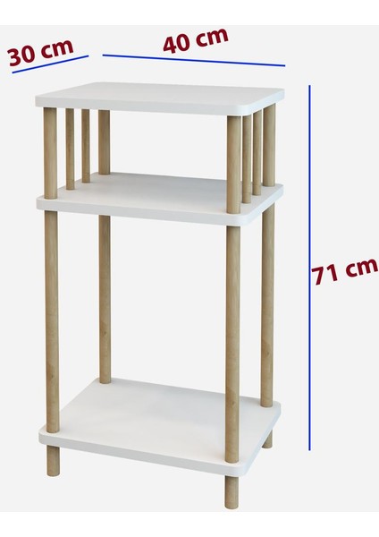Beyaz Dresuar - Raflı- Ahşap- Salon Demonte 30X40X78 modelleri