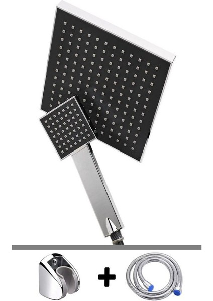 Tepe Yağmurlama Duş Seti Robotu Tepe Başlığı Çelik Hortum Tutacaklı 4lü Banyo Set fiyatları