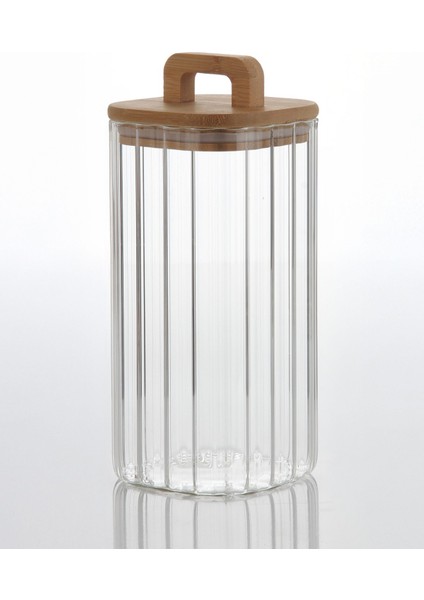 Lunel Bambu Vakum Kapaklı Kare Çizgili Cam Kavanoz – Çay Kahve Bakliyat Saklama Kabı 1500 ml fırsatları