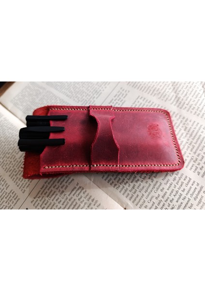 Crazy Gerçek Deri Özel Kalemleriniz Için Kalemlik ( 3*4 Kalem Için ) 28 cm \ 8 cm Büyük Boy Nlu7 fırsatları