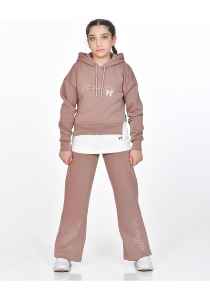 Be Dayfue Kız Çocuk Eşofman Takımı Kahverengi