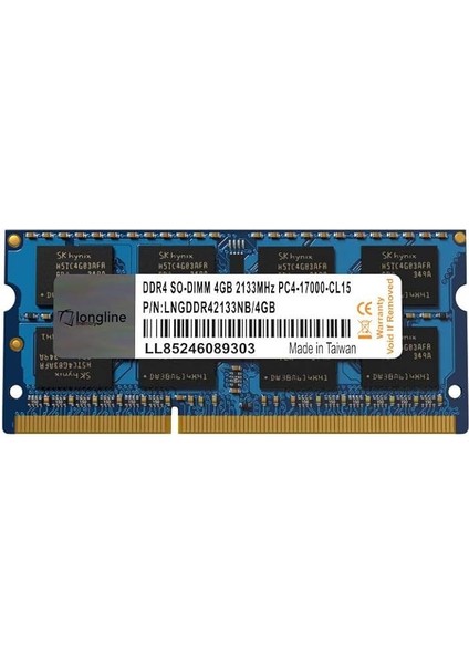 4gb Ddr4 2133MHZ Notebook Bellek CL15 PC4-17000 So-Dımm LNGDDR42133NB/4GB
