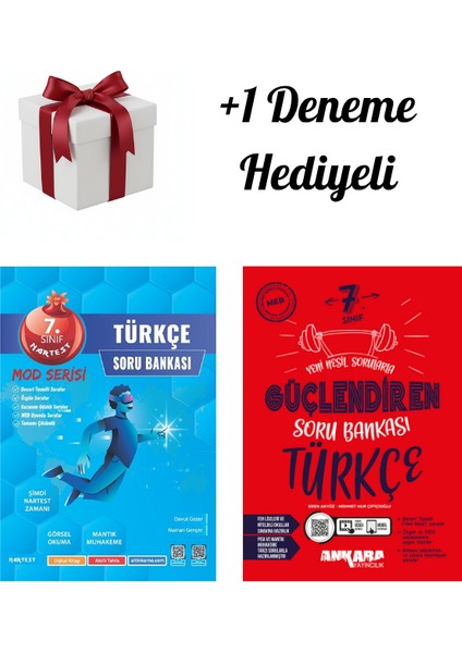 Nartest 7.sınıf Türkçe ve Ankara Yayınları Türkçe Güçlendiren Soru Bankası +1 Deneme Hediye