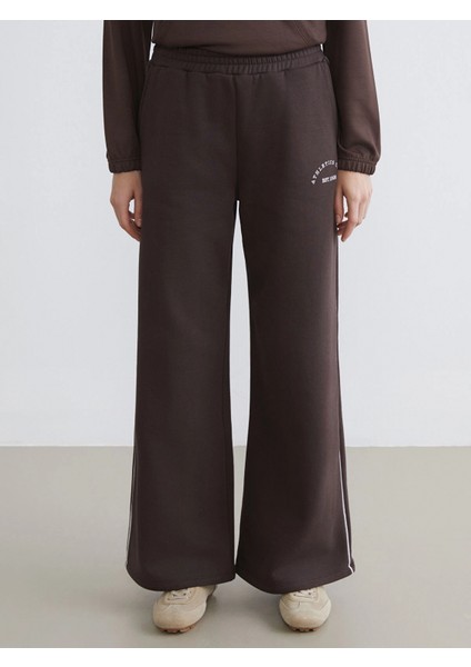 Xsıde Kahverengi Beli Lastikli Baskılı Kadın Kalın Eşofman Altı fiyatları