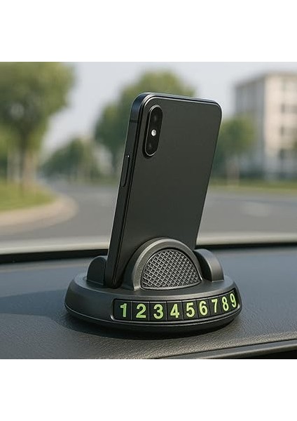 Store Numaratörlü Telefon Tutacağı – Araç Içi Kaymaz Masaüstü Stand, Geçici Park Numarası Göstergeli, fiyatları