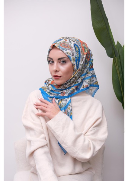 Renkli Karma Desen Dijital Soft Eşarp