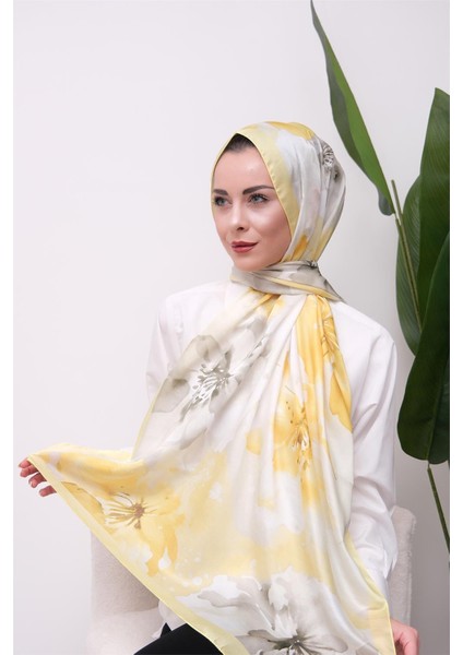 Art Bloom Suluboya Desenli Dijital Soft Şal