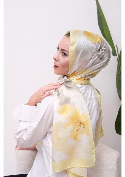 Art Bloom Suluboya Desenli Dijital Soft Şal indirimleri