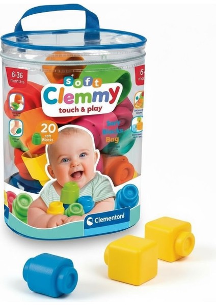 Clementoni Soft Clemmy Touch & Play Yumuşak Bpa Sız Bloklar 20 Parça fiyatları