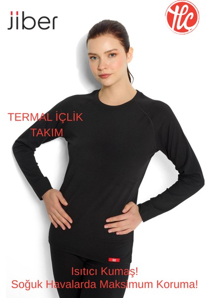 Kadın Yuvarlak Yaka Nem ve Koku Yapmaz Isıtıcılı Termal Alt Üst Set Içlik Takım (Termal Bere Hediye) fırsatları