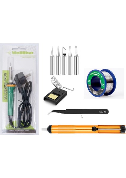 Lehimleme Seti Havya Seti Lehim Teli Yedek Uç Lehim Pompası Havya Seti