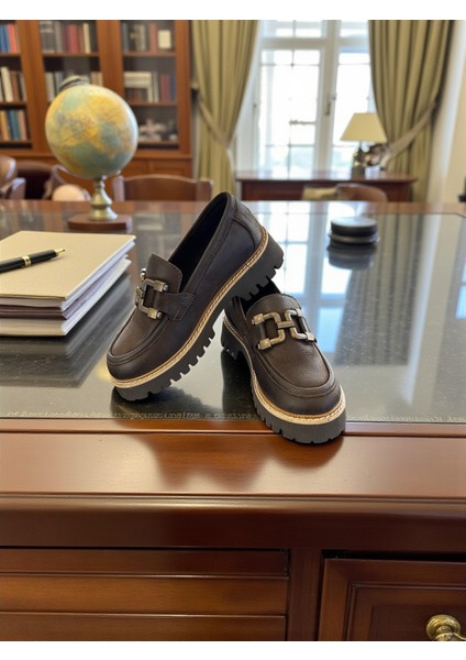 D25KA-3150 Kahve Hakiki Deri Tam Ortopedik Kadın Casual Günlük Ayakkabı fırsatları