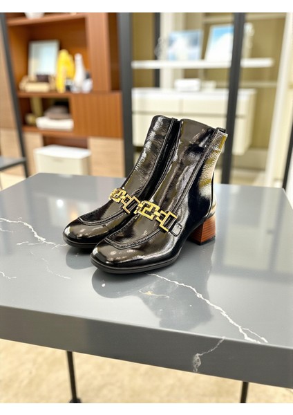 D25KB-8270 Siyah Rugan Hakiki Deri Tam Ortopedik Günlük Kadın Bot modelleri