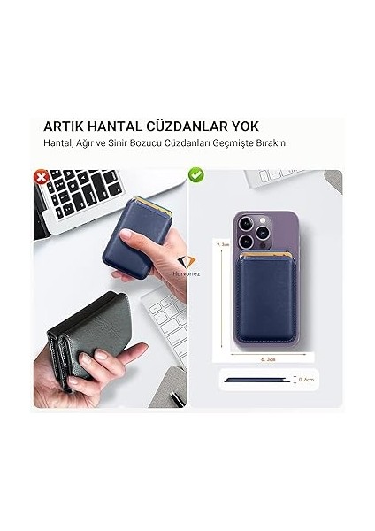 Yüksek Manyetikli Kartlık Magsafe Uyumlu Deri Cüzdan, iPhone 15 14 13 12 Pro/pro Max/plus Mag Safe Kılıf Case Uyumlu, iphone Arkası Için Manyetik Kartlık 15/14/13/12 Seri (Lacivert) indirimleri