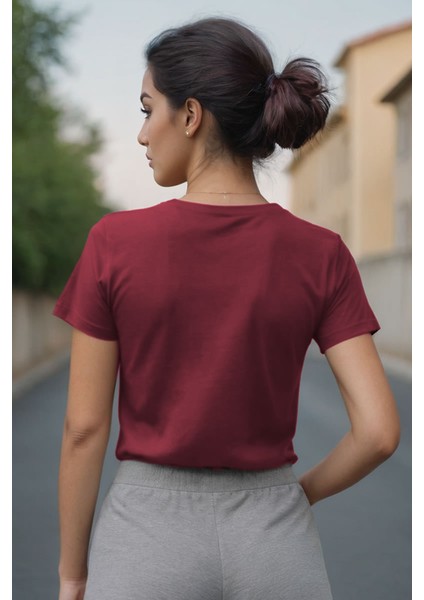 Basic Bordo V Yaka Tişört fiyatları