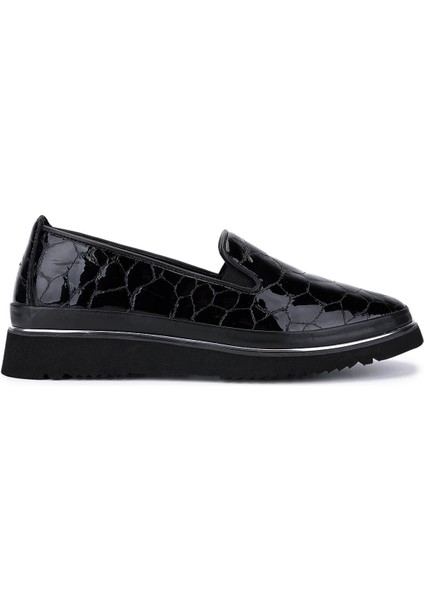 Kadın Hakiki Deri Siyah Comfort Ayakkabı 766 2038 Bn Ayk SK25-26 Syh/syh Fsly Rgn