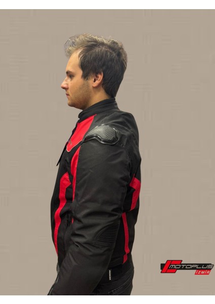 Motosiklet Ceketi Raptor Hörgüçlü Kırmızı-Siyah modelleri