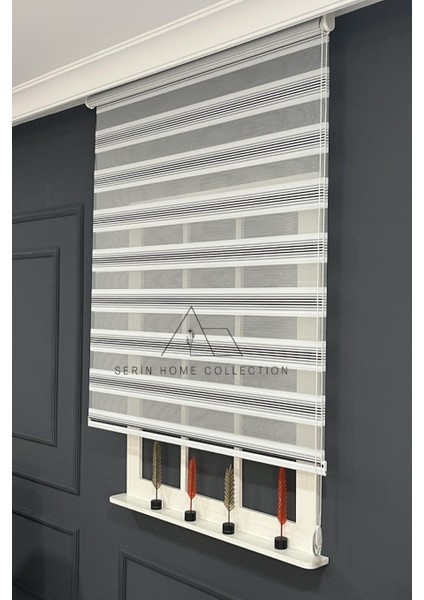 Siyah Geçişli Dar Plise Zebra Stor Perde (Dayanıklı Alüminyum Kasa) modelleri