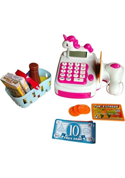 Pilli Işıklı Sesli Unicorn Oyuncak Yazar Kasa modelleri