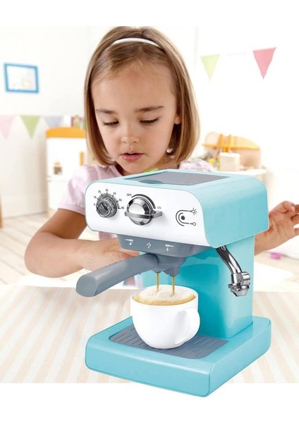 Pilli Işıklı Sesli Mutfak Oyuncağı Gerçekçi Buhar Özellikli Eğitici Espresso Makinesi fiyatları