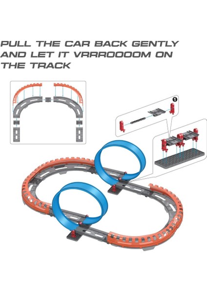 41 Parça Çek Bırak Araba Oyuncak Yarış Seti modelleri