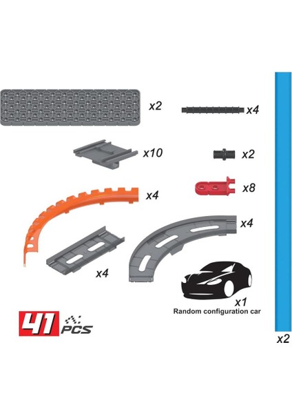 41 Parça Çek Bırak Araba Oyuncak Yarış Seti fırsatları