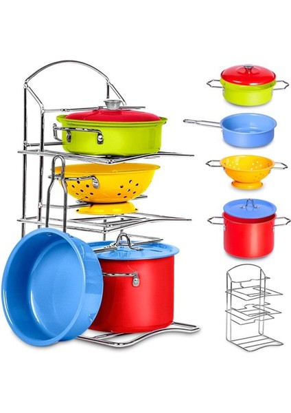 Mini Eğitici Evcilik Mutfak Kız Çocuk Oyuncak Seti Sofra Takımı