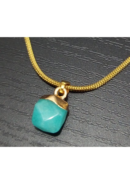 Doğal Taş Yeşil Kalsedon Kolye fırsatları