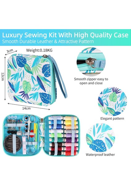 Dikiş Seti - Fermuarlı Seyahat- Yolculuk Için Taşınabilir Çeyiz Dikiş Kutusu fiyatları
