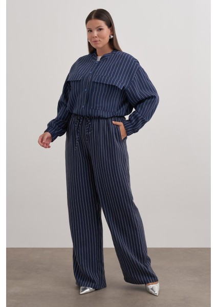 Astarlı Crop Çizgili Bomber Ceket modelleri