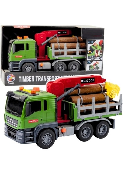 1:12 Sürtmeli Sesli Işıklı Fonksiyonel Oyuncak Kütük Taşıyıcı Kamyon indirimleri