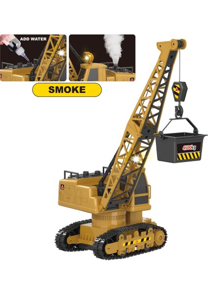 Şarjlı Işıklı Sesli Kumandalı Duman Atan 1:20 Ölçek Oyuncak Vinç fiyatları