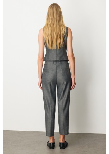 Kadın Yüksek Bel Dar Paça Pantolon 5055 Antrasit fırsatları