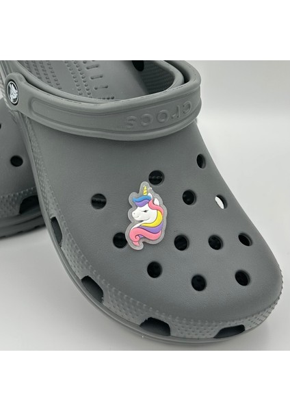 Terlik Süsü ve Aksesuarı , Çanta Süsü – Jibbitz 3D Çiçekli Yuvarlak Tablo Logo Aksesuar fiyatları