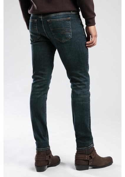 Jeff Normal Bel Dar Kesim Çok Dar Paça Mavi Erkek Jean Pantolon modelleri