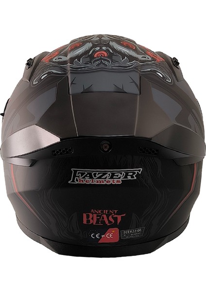 Motosiklet Kask Ece 22.R06 Double Vizörlü Full Face Motor Kaskı Beast Black fırsatları