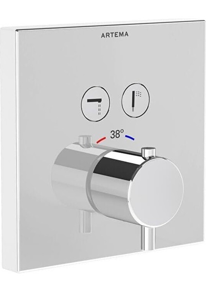 Aquacontrol Square Ankastre Termostatik Duş Seti A49294