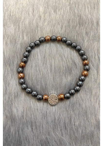 Lastikli Doğal Hematit Taşlı Erkek Bileklik EY46 fiyatları