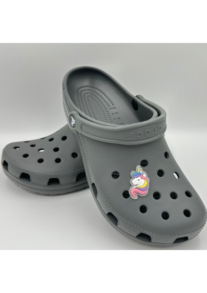 Terlik Süsü ve Aksesuarı , Çanta Süsü – Jibbitz 3D Çiçekli Yuvarlak Tablo Logo Aksesuar modelleri