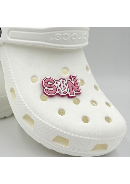 Terlik Süsü ve Aksesuarı , Çanta Süsü – Jibbitz 3D Sun Yazılı Görsel Logo Aksesuar fiyatları