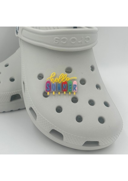 Terlik Süsü ve Aksesuarı , Çanta Süsü – Jibbitz 3D Hello Summer Logo Aksesuar fiyatları