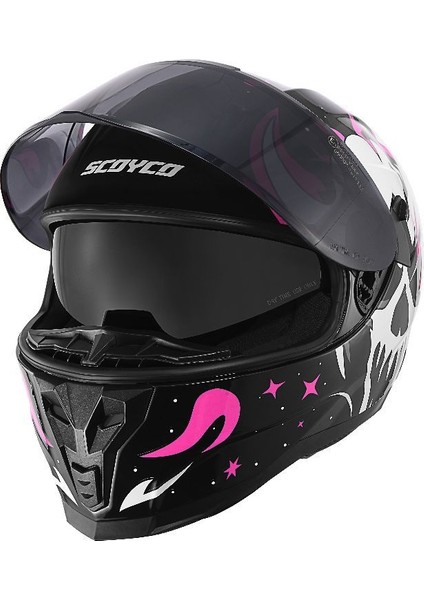 Motosiklet Kaskı Double Vizörlü Full Face Kask Ce Motor Kask Skul fiyatları