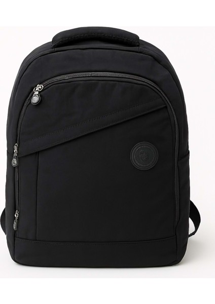 C7027 Krinkıl Su Geçirmez Çok Gözlü Okul ve Seyahat Sırt Çanta - Siyah - ST01012-SIYAH-TEK Ebat