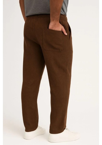 Erkek Keten Pantolon – Cepli, Beli Lastikli ve Bağcıklı, Nefes Alan Rahat Kalıp, Yazlık ve Baharlık Günlük Giyim, Şık & Konforlu Boru Paça Model - Kahverengi fırsatları