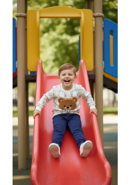 Erkek Bebek Pofuduk Ayıcık Desenli Pamuklu Alt Üst Takım fiyatları